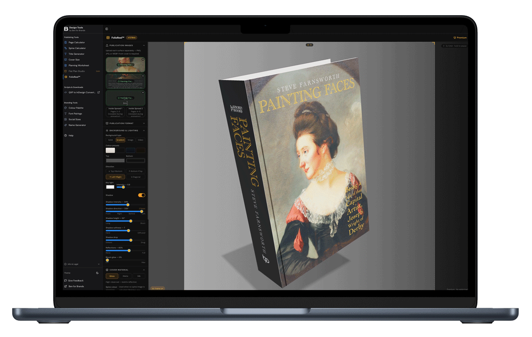 Ben for Brands FolioReel 3D Book Mockup Generator